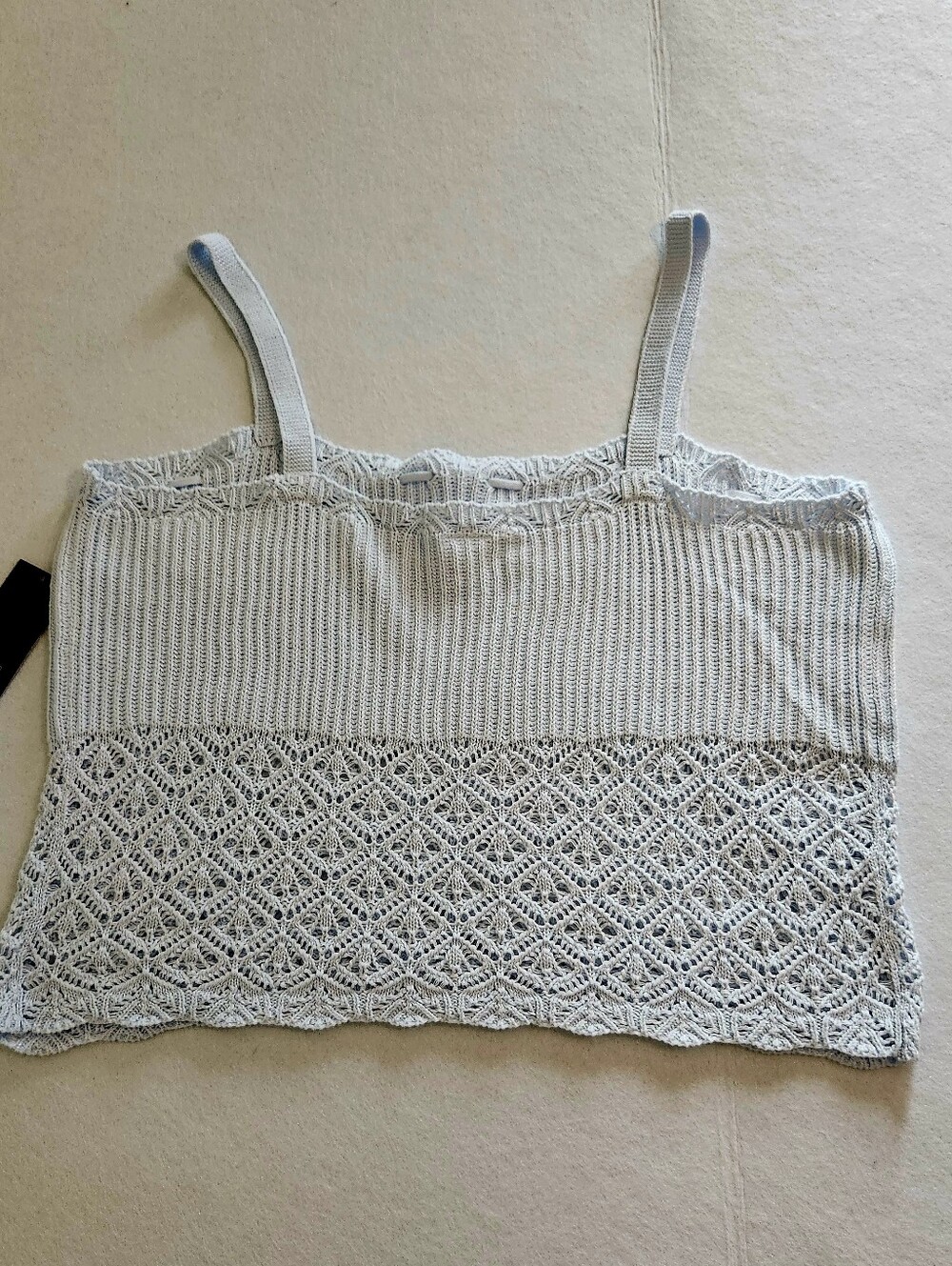 wild fable Light Blue Crochet-Trim Knit Cami Size 2xl - Picture 3 of 7